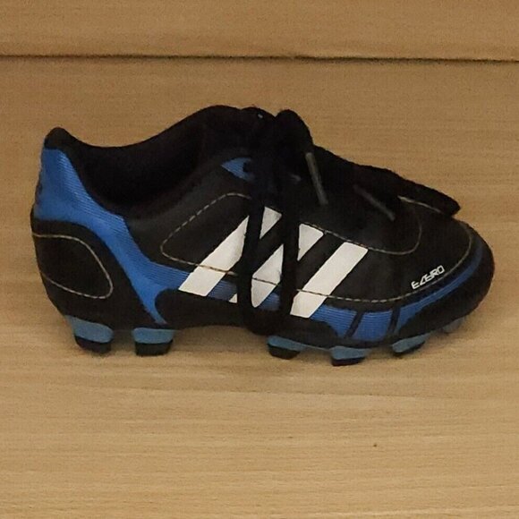 Adidas Black Blue White Kids Soccer Cleats 11 - Picture 1 of 6